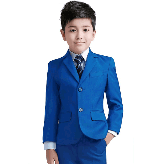 Boys Formal 5 Piece Suit Set Royal Blue