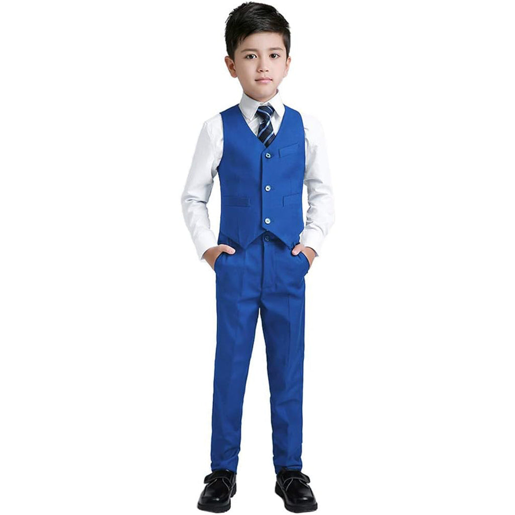Boys Formal 5 Piece Suit Set Royal Blue