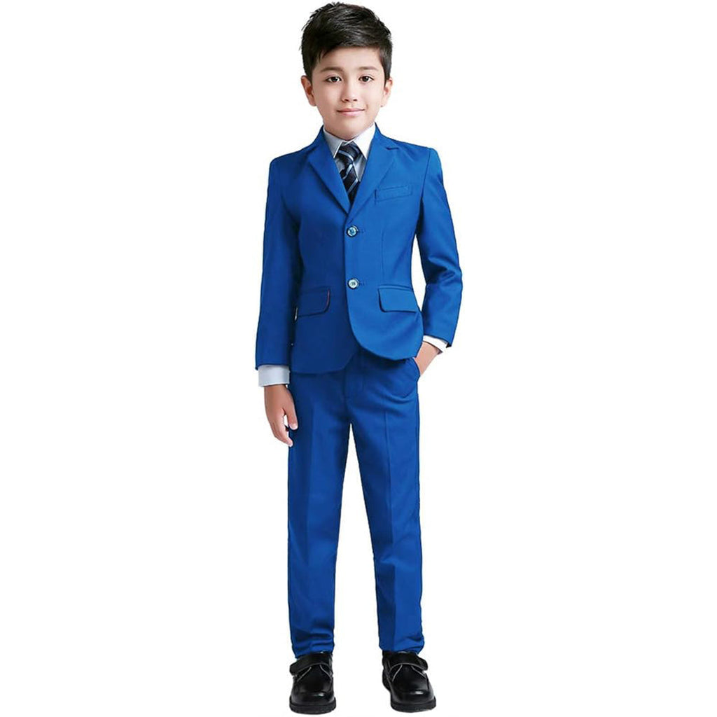 Boys Formal 5 Piece Suit Set Royal Blue